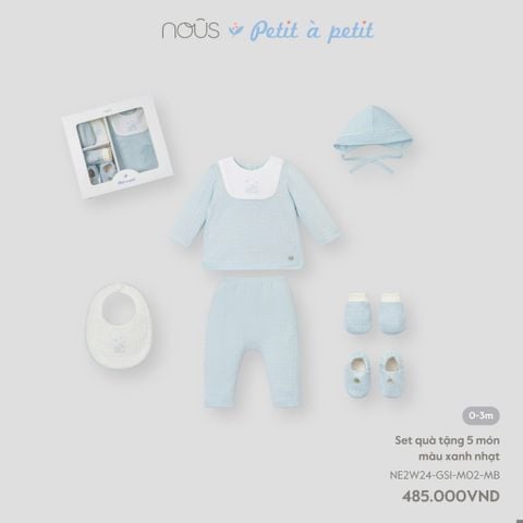 Set quà tặng 5 món màu xanh nhạt 0M Nous NE2W24-GS1-M02-MB-0M