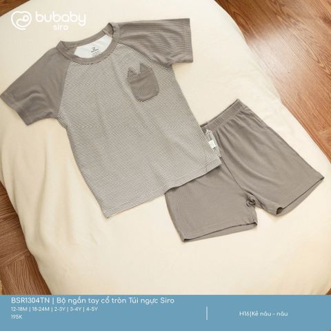 Bộ ngắn tay cổ tròn Túi ngực Siro Bubaby BSR1304TN.03YH16