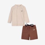 Bộ đồ bơi áo dài tay quần đùi khóa sau Bu Aqua Bubaby