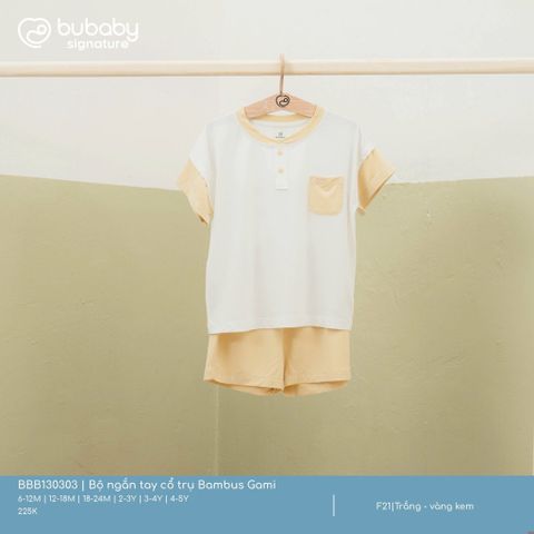 Bộ ngắn tay cổ trụ Gami Bubaby BBB130303.03YF20