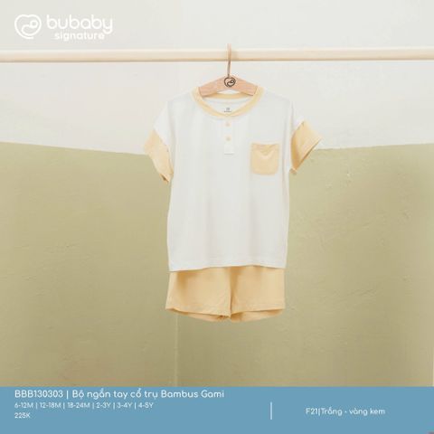 Bộ ngắn tay cổ trụ Gami Bubaby BBB130303.03YF20