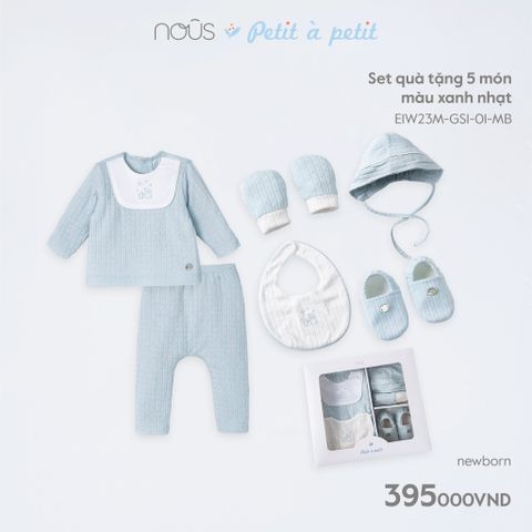 Set quà tặng 5 món màu xanh nhạt Nous