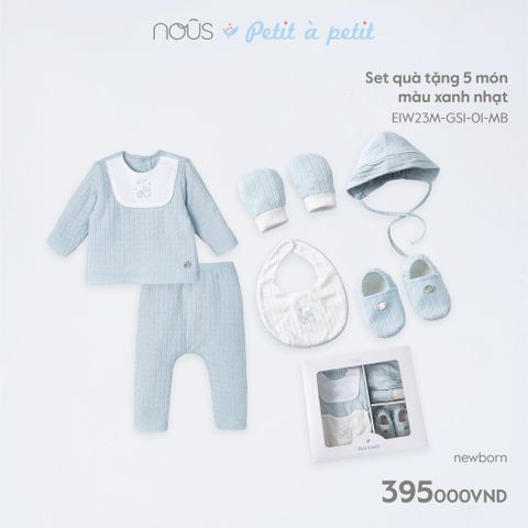 Set quà tặng 5 món màu xanh nhạt Nous
