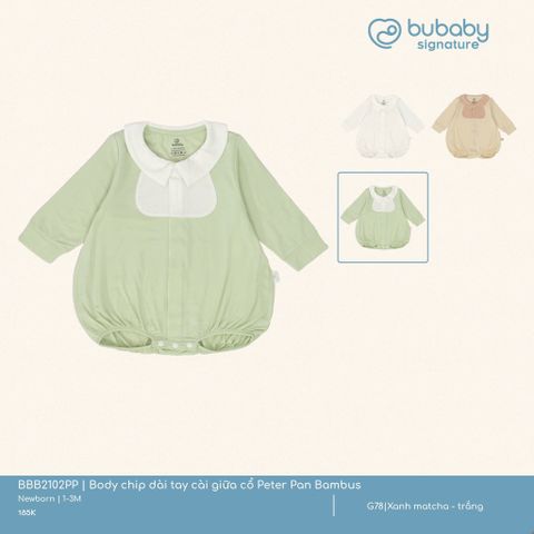 Body chip dài tay cài giữa cổ Peter Pan Bambus Bubaby BBB2102PP.0NBA12