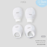 Set bao tay, bao chân màu trắng Nous