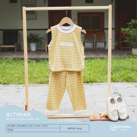 Bộ gile cổ tròn, quần dài Bubaby BCT190400.03YA52