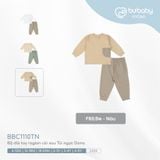 Bộ dài tay raglan cài sau Túi ngực Dona 1110TN Bubaby