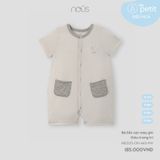Bộ liền cộc màu ghi thêu trang trí Nous NB2S25-OP1-M01-PW-0M