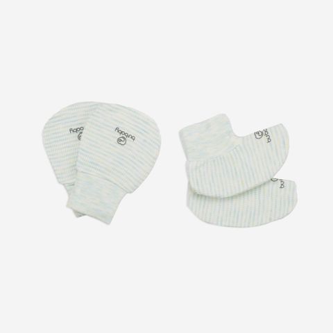 Bao tay bao chân Siro Bubaby - Kẻ blue nhạt C45 - Freesize