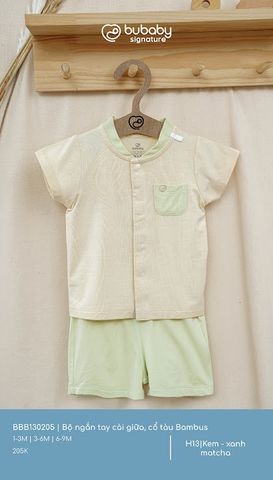 Bộ ngắn tay cài giữa, cổ tàu Bambus BBB130205.06MH13