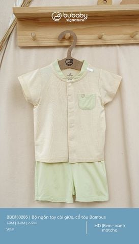 Bộ ngắn tay cài giữa, cổ tàu Bambus BBB130205.06MH13