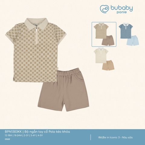 Bộ ngắn tay cổ Polo kéo khóa Bubaby BPN1303KK.03YI86