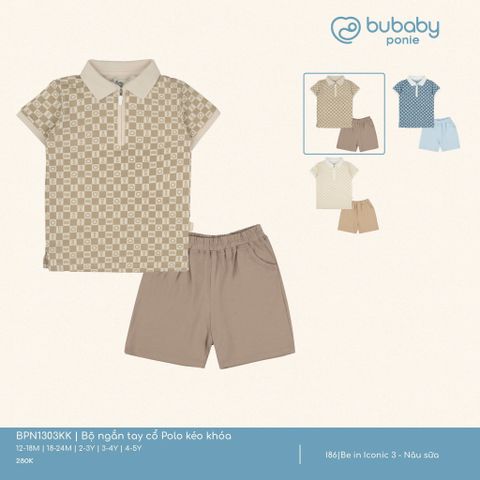 Bộ ngắn tay cổ Polo kéo khóa Bubaby BPN1303KK.03YI86