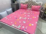 Ga chống thấm cotton Ú Òa Cotton cao cấp - Hươu cao cổ xanh - 1m8*2m