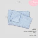 Khăn tắm Muslin 6 lớp màu xanh 110*110cm Nous NB2S25-AK1-M01-SB-FS