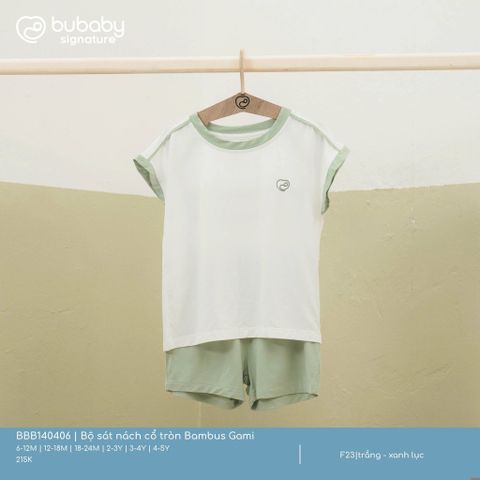 Bộ sát nách cổ tròn Bambus Gami Bubaby BBB140406.03YA82
