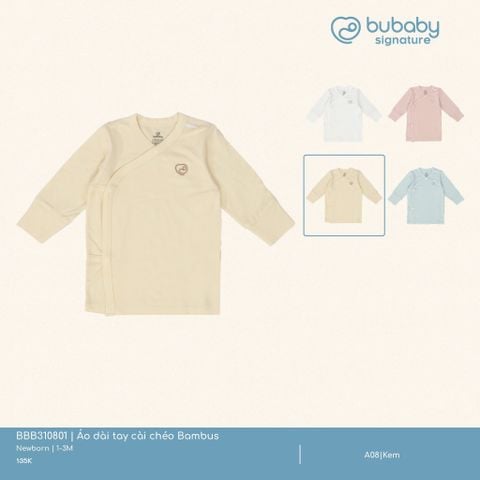 Áo dài tay cài chéo Bambus Bubaby BBB310801.0NBA08