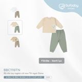 Bộ dài tay raglan cài sau Túi ngực Dona 1110TN Bubaby
