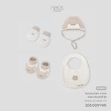 Set phụ kiện 4 món màu nâu phối kẻ Nous NP1S25-AC1-M03-CW-NB