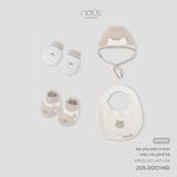 Set phụ kiện 4 món màu nâu phối kẻ Nous NP1S25-AC1-M03-CW-NB