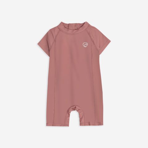 Bộ đồ bơi liền ngắn tay khóa sau Bu Aqua Bubaby