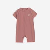 Bộ đồ bơi liền ngắn tay khóa sau Bu Aqua Bubaby