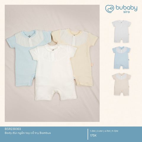 Body đùi ngắn tay cổ trụ siro Bubaby BSR230303.06MK80