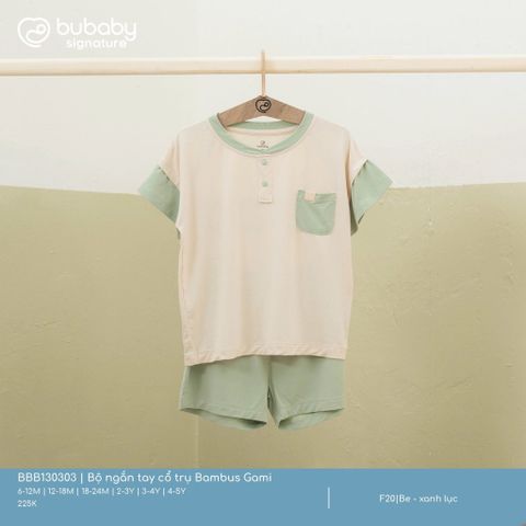 Bộ ngắn tay cổ trụ Gami Bubaby BBB130303.03YF20