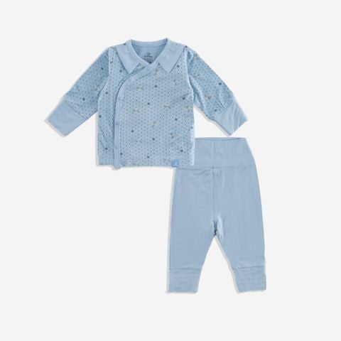 Bộ dài tay Bubaby cài chéo cổ Peter Pan Gami