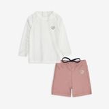 Bộ đồ bơi áo dài tay quần đùi khóa sau Bu Aqua Bubaby