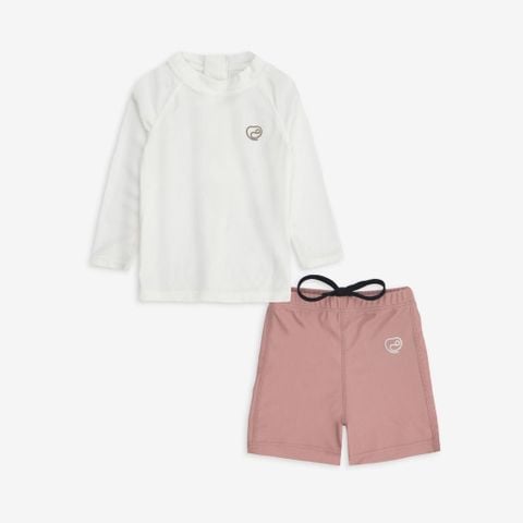 Bộ đồ bơi áo dài tay quần đùi khóa sau Bu Aqua Bubaby