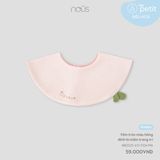 Yếm tròn màu hồng đính lá mầm trang trí Nous NB2S25-AY1-F04-PM-FS