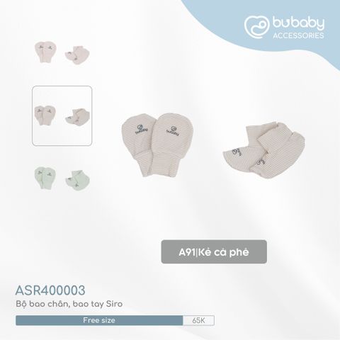 Bao tay bao chân Siro Bubaby - Kẻ blue nhạt C45 - Freesize
