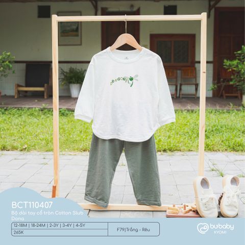 Bộ dài tay cổ tròn Cotton Slub Dona Bubaby BCT110407.03Y99A