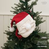 Balo ông già Noel màu trắng phối đỏ Nous