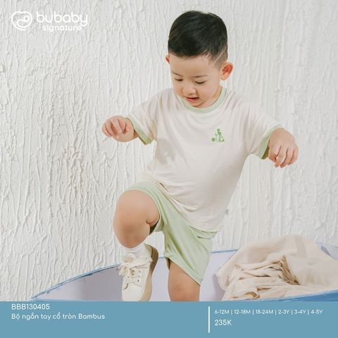 Bộ ngắn tay cổ tròn Bambus Bubaby BBB130405.03YL37