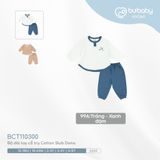 Bộ dài tay cổ trụ Cotton Slub Dona Bubaby