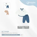 Bộ dài tay cổ trụ Cotton Slub Dona Bubaby
