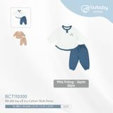 Bộ dài tay cổ trụ Cotton Slub Dona Bubaby