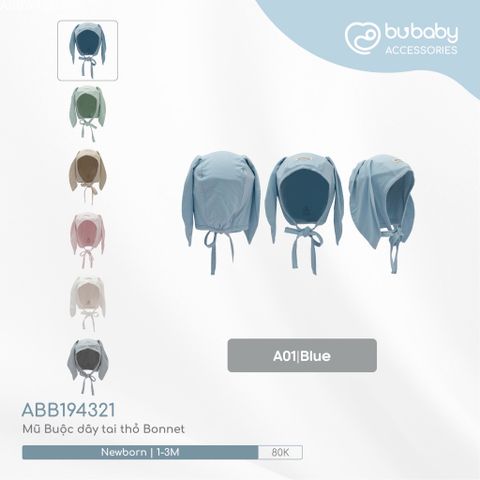 Mũ Buộc dây tai thỏ Bonnet Bubaby ABB194321.0NBA01