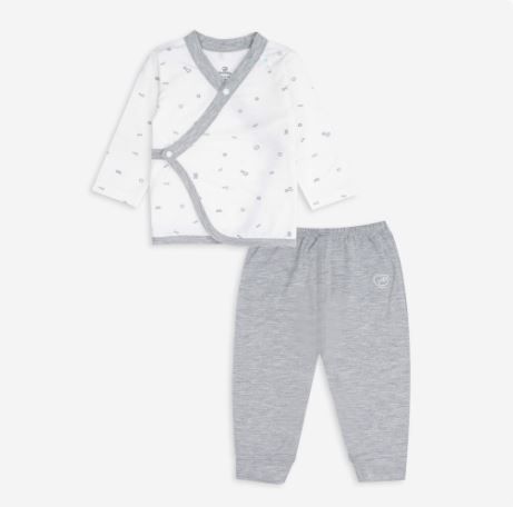 Bộ dài tay cài chéo Bambus Signature Bubaby