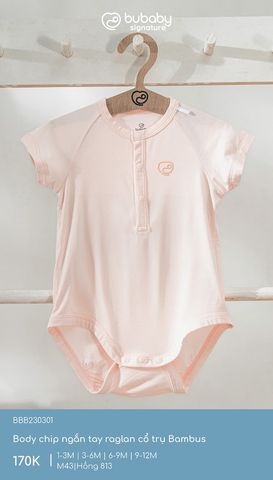 Body chip ngắn tay raglan cổ trụ Bambus Bubaby BBB230301.06MA03