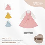 Set váy yếm Bubaby kèm áo dài tay bé gái Terry