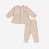 Bộ dài tay Bubaby cài giữa Siro nhún ngực 110203