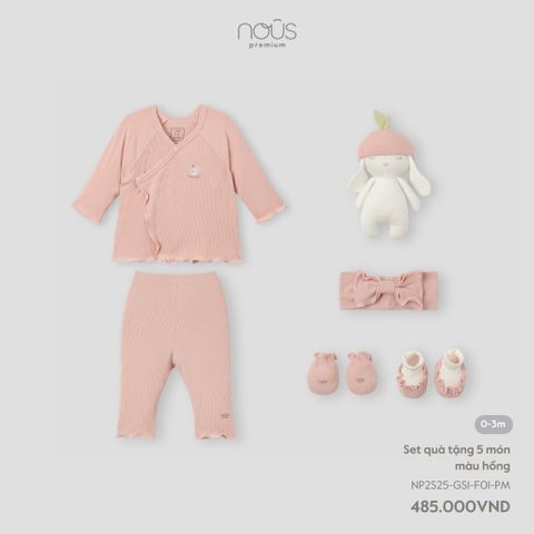 Set quà tặng 5 món màu hồng 0M Nous NP2S25-GS1-F01-PM-0M