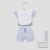 Bộ cộc tay áo trắng quần xanh Nous NP2S25-SC2-M02-PW-0M