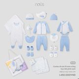 Combo đi sinh 19 món trắng họa tiết phối xanh NB Nous NB1S25-GS2-M01-OW-NB