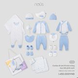 Combo đi sinh 19 món trắng họa tiết phối xanh NB Nous NB1S25-GS2-M01-OW-NB