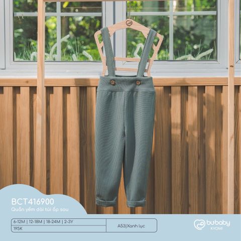 Quần yếm dài túi ốp sau Bubaby BCT416900.03YA53