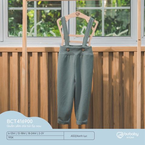 Quần yếm dài túi ốp sau Bubaby BCT416900.03YA53